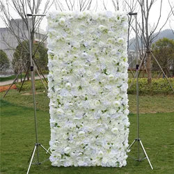 SPR Wholesale Silk Artificial Wedding Flower Wall Backdrop 8ft 8ft for Restaurant Decoration Wedding Party Events Mother's Day - SPR-XMBD002