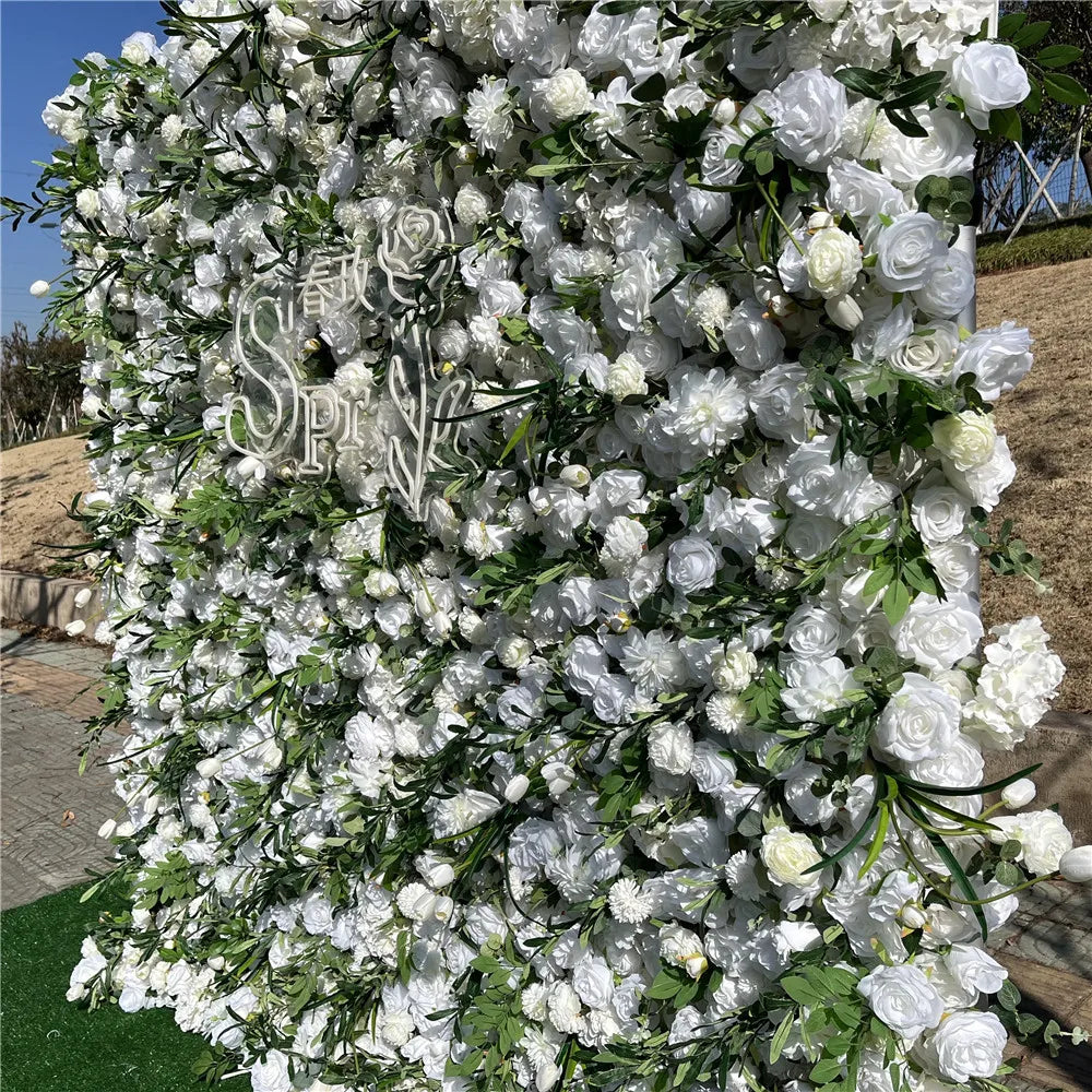 SPR Bridal Bouquet 5D Artificial Silk Flower & Fabric Back Wall Panels for Indoor Wedding Christmas & Back to School Home Decor