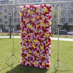 SPR Wholesale Silk Artificial Wedding Flower Wall Backdrop 8ft 8ft for Restaurant Decoration Wedding Party Events Mother's Day - SPR-XMBD009