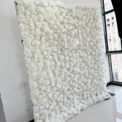 SPR Flores Artificiais Restaurant and Wedding Ceremony Events Fabric Artificial Flower Wall Rose Decorative 3d  Wall Panel - 1*1m(3.28*3.28ft) / SPR-FW2238-7