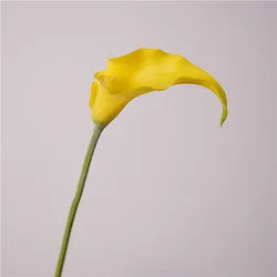 Hot Sale Real Touch Calla Lily Flower Artificial Latex Calla Lily for Wedding Home Table Event Decor - 60CM(23.62in) / 02-Yellow