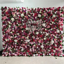SPR Bride Flower Wholesale Custom Gold Flower Wall Backdrop Wedding Supplies Decoration Rose Backdrop Silk Artificial Decorative - SPR-FW2238-2