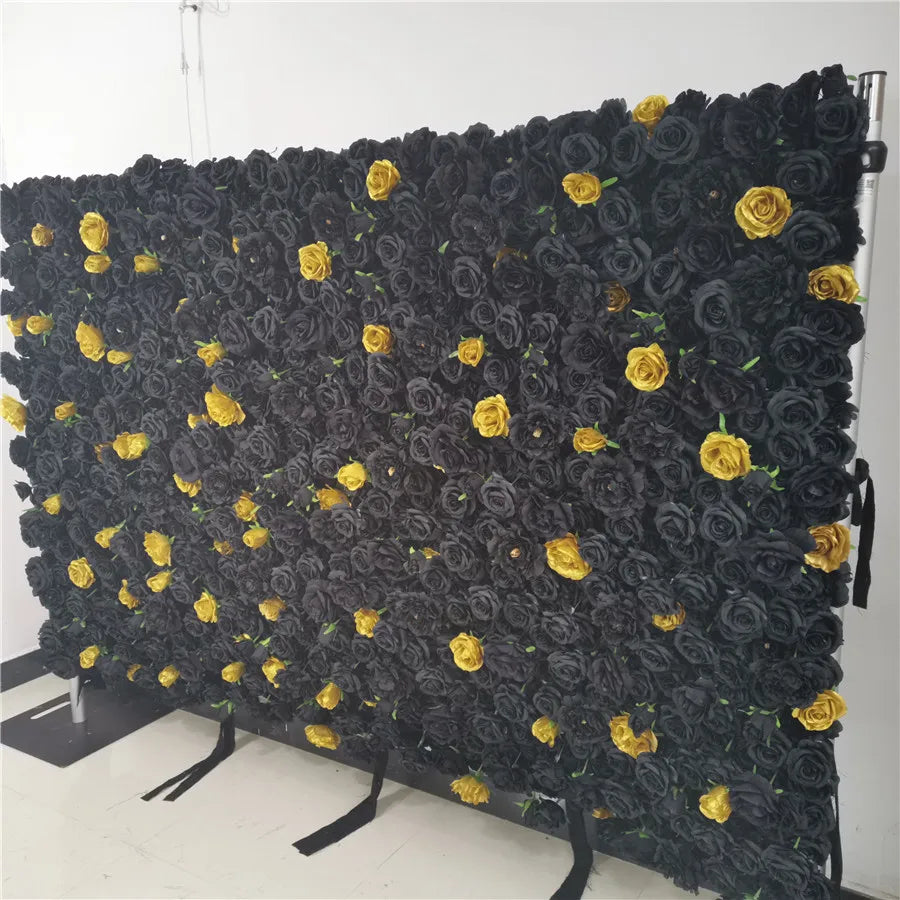 SPR Flores Artificiais Restaurant and Wedding Ceremony Events Fabric Artificial Red Rose Decorative 3d Wall Panel