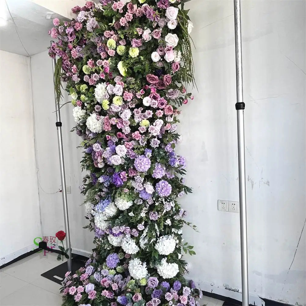 SPR Bridesmaids Bouquet Wholesale Wedding  Flower Wall Roll Up Flower Wall For Wedding Backdrop Decoration