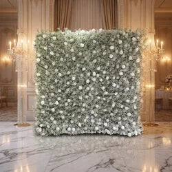 SPR Wedding Party Hotel Event Birthday Decorative Backdrop Silk Fabric Back Rose With Hydrangea With Green Plant Flower Wall - SPR-FW22726-3
