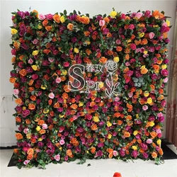 SPR Wedding 7 D Wedding Flower Wall Artificial Silk Rose Flower Wall Backdrop Decorative Artificial Flower Wall - SPR-FW22917-1