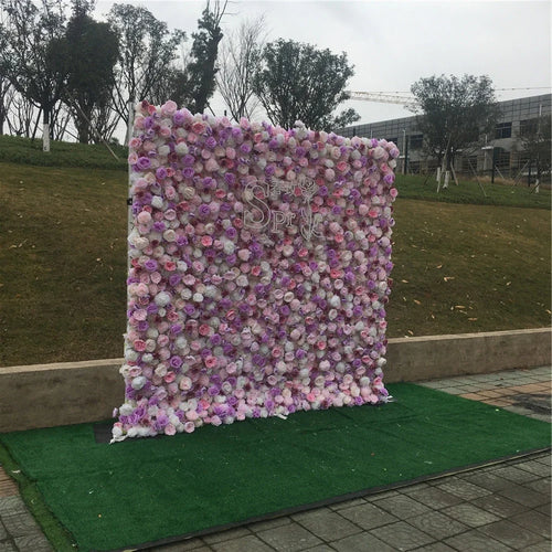 SPR Bridal Bouquet Flores Artificiais Restaurant and Wedding Ceremony Events Fabric Artificial Red Rose Decorative 3d Wall Panel