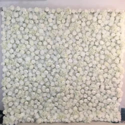 SPR Wholesale Custom White Pink Wedding Supplies Decoration Rose Backdrop Silk Artificial Decorative Flower Wall - SPR-FW21723-3