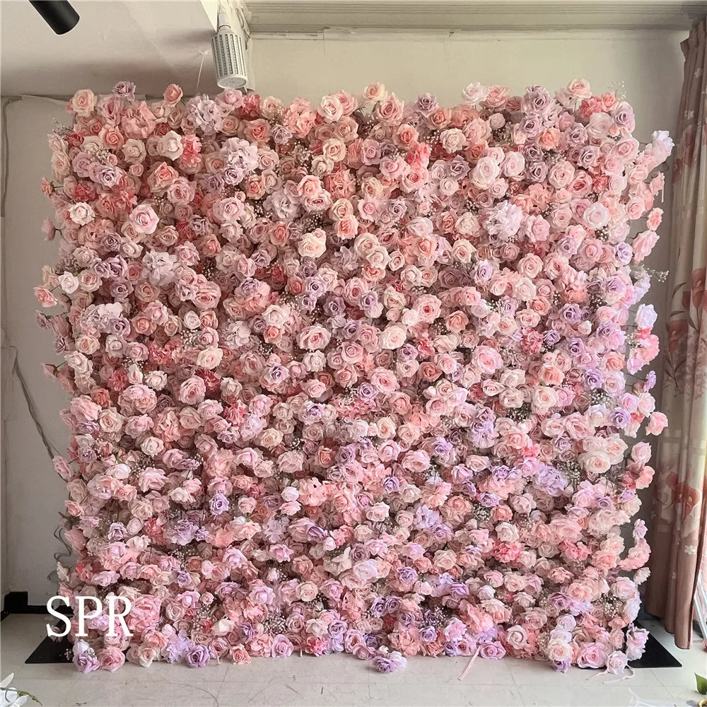 SPR Bridal Bouquet Promotional Wholesale Perfect Non-fading and Anti-aging Durable Artificial Rose Flower Wall Floral Backdrop