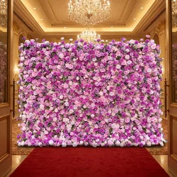 SPR Customizable European Style Artificial Flower Wall Backdrop Reusable Anti-Bacterial for Wedding/Birthday/Thanksgiving/Hotel - SPR-FW23111-1