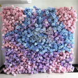SPR Bridal Bouquet Silk Rose Panel Artificial Decoration Flower Wall for Wedding Party Baby Shower Backdrop Hair Salon Wall - SPR-22611-1