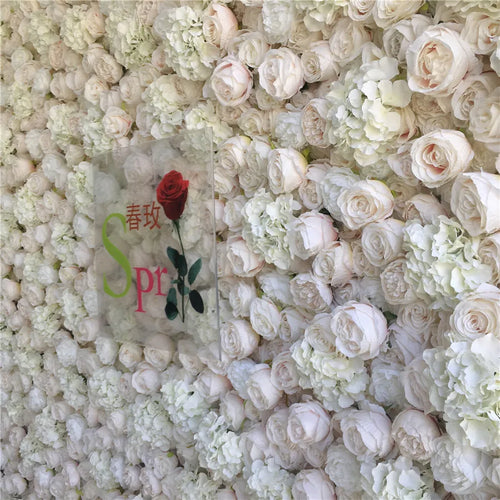 SPR 3D Rolled Silk Fabric Realistic Rose Flower Wall Home Wedding Party Graduation Decor-Eco-Friendly Handcrafted Ceiling Floral