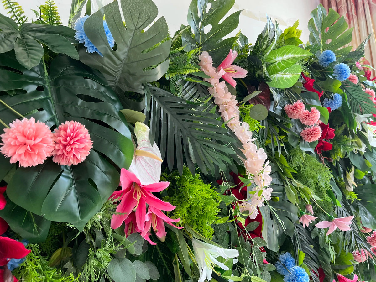 SPR Bridal Bouquet  Design Flower Green Plant Wall Backdrop Wedding Wholesale Artificial Flower Mat for Customized Flower Wall