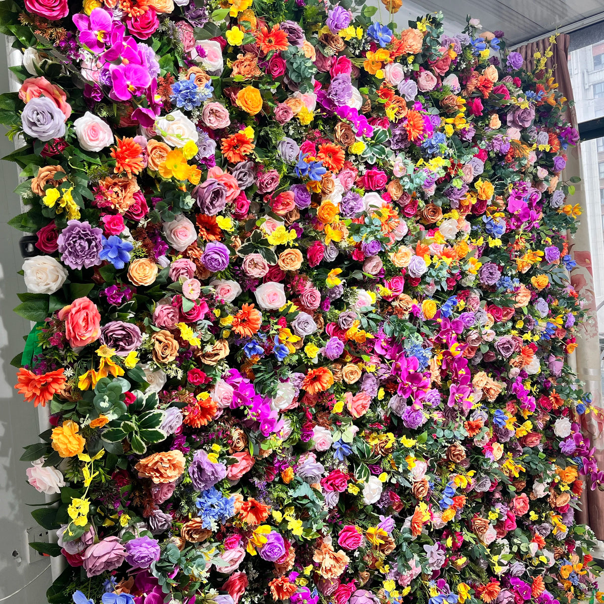 SPR New Decorative Roll up Centerpiece Flower Wall Backdrop Big Giant Artificial Silk Fabric Flower Wall for Wedding Party