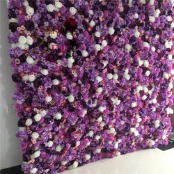 SPR Bridals Bouquet Wedding Supplies Home Floral Decoration Rose Hydrangea Silk Artificial Decorative Flower Wall Backdrop - 50*50cm(19.69*19.69in) / SPR-FW21815-11