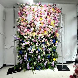 SPR Wedding Rose 3D Flower Wall  Backdrop Ombre Flower Wall Panels for Wedding Event or Baby Showing - Ivory / SPR-FW23426-1