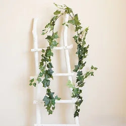 Artificial Vines Kit 71" Silk Eucalyptus Ivy Garland Natural Odorless Greenery Hanging Plant Wedding Party Decor Indoor - Over 6 ft / Black