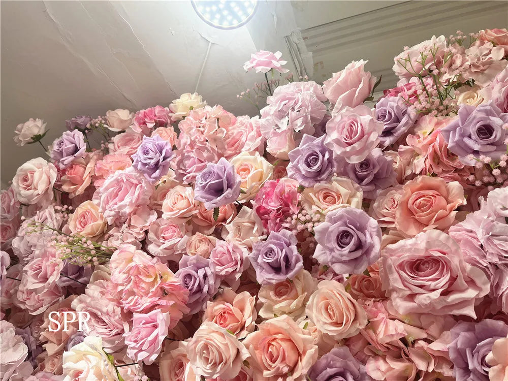 SPR Bridesmaids Bouquet High Quality Birthday Party Valentine's Day Artificial Flower Wall Silk Rose Panels for Wedding Backdrop