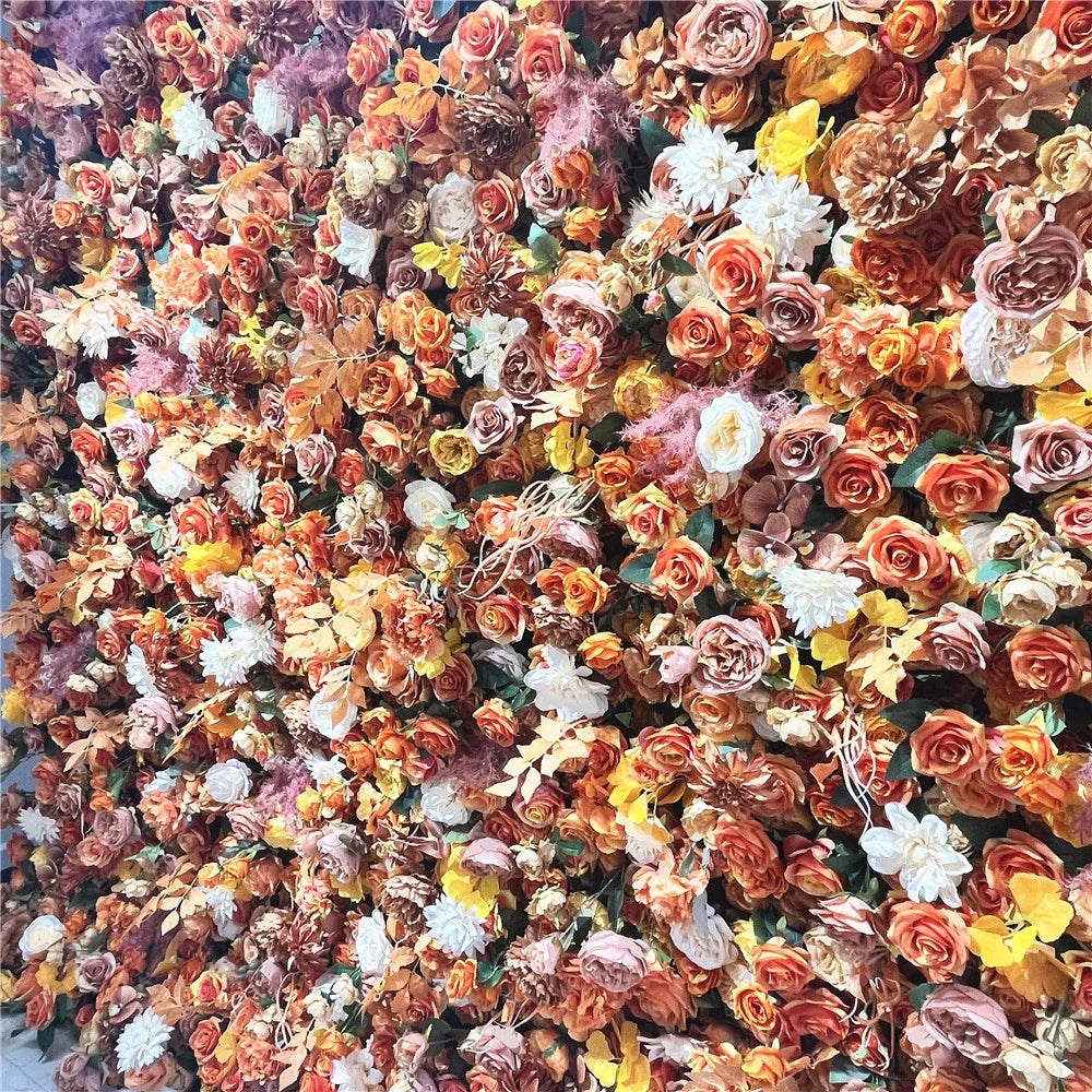 SPR New Designs 7D Artificial Bridal Bouquet Decorative Flower Wall Panels for Indoor Home Wedding Backdrop Decor