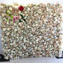SPR Wedding Decoration Backdrop Silk  pink Rose Home Decor Blush Artificial Flower Wall - 100*100cm(39.37*39.37in) / SPR-FW211126-5(6)