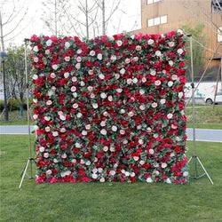 SPR Wholesale Silk Artificial Wedding Flower Wall Backdrop 8ft 8ft for Restaurant Decoration Wedding Party Events Mother's Day - SPR-XMBD014
