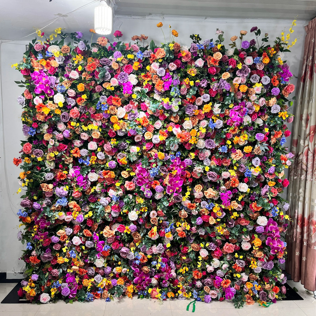 SPR New Decorative Roll up Centerpiece Flower Wall Backdrop Big Giant Artificial Silk Fabric Flower Wall for Wedding Party