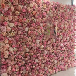 SPR Bridesmaids Bouquet High Quality Home Decor Restaurant Decoration and Wedding Ceremony Event Fabric Artificial Rose Wall - 1*1m(3.28*3.28ft) / SPR-FW211209-3