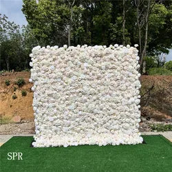 SPR Wholesale China Supply Artificial Flowers Wall Birthday Wedding Flowers Backdrops for Events Fall Decoration Flowers Wall - 100*100cm(39.37*39.37in) / Army Green