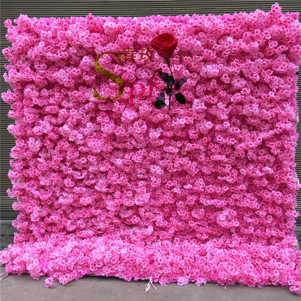 Designs Fabric Silk Faux Shop Wedding Decoration Panel Mat Patch Roll Backdrop Flower Wall Artificial