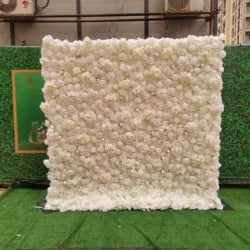 SPR FW21529-4-cloth Cream White 3D Flower Wall  Roll up Floral Wall for Wedding Backdrop - SPR-FW21529-4 / Beige