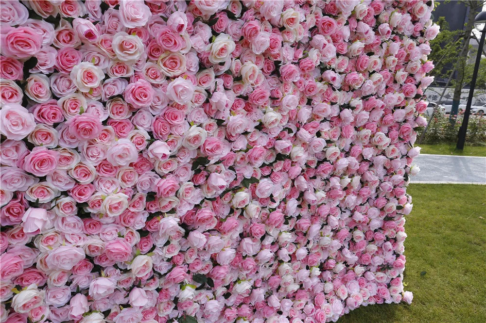 SPR Wholesale Silk Artificial Wedding Flower Wall Backdrop 8ft 8ft for Restaurant Decoration Wedding Party Events Mother's Day