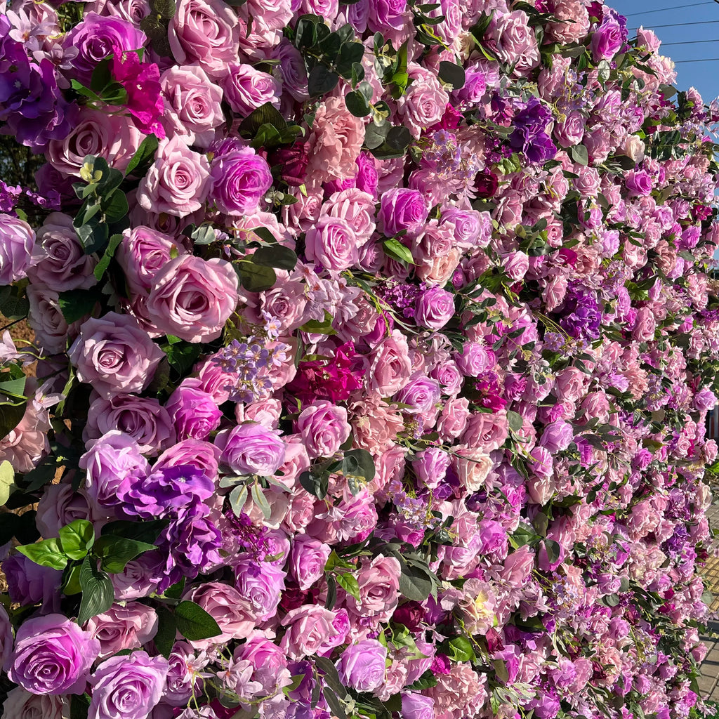 SPR Factory Wholesale Silk Fabric Flower Wall Panel Rose Hydrangea with Greenery for Wedding Hotel Birthday Backdrop Decor