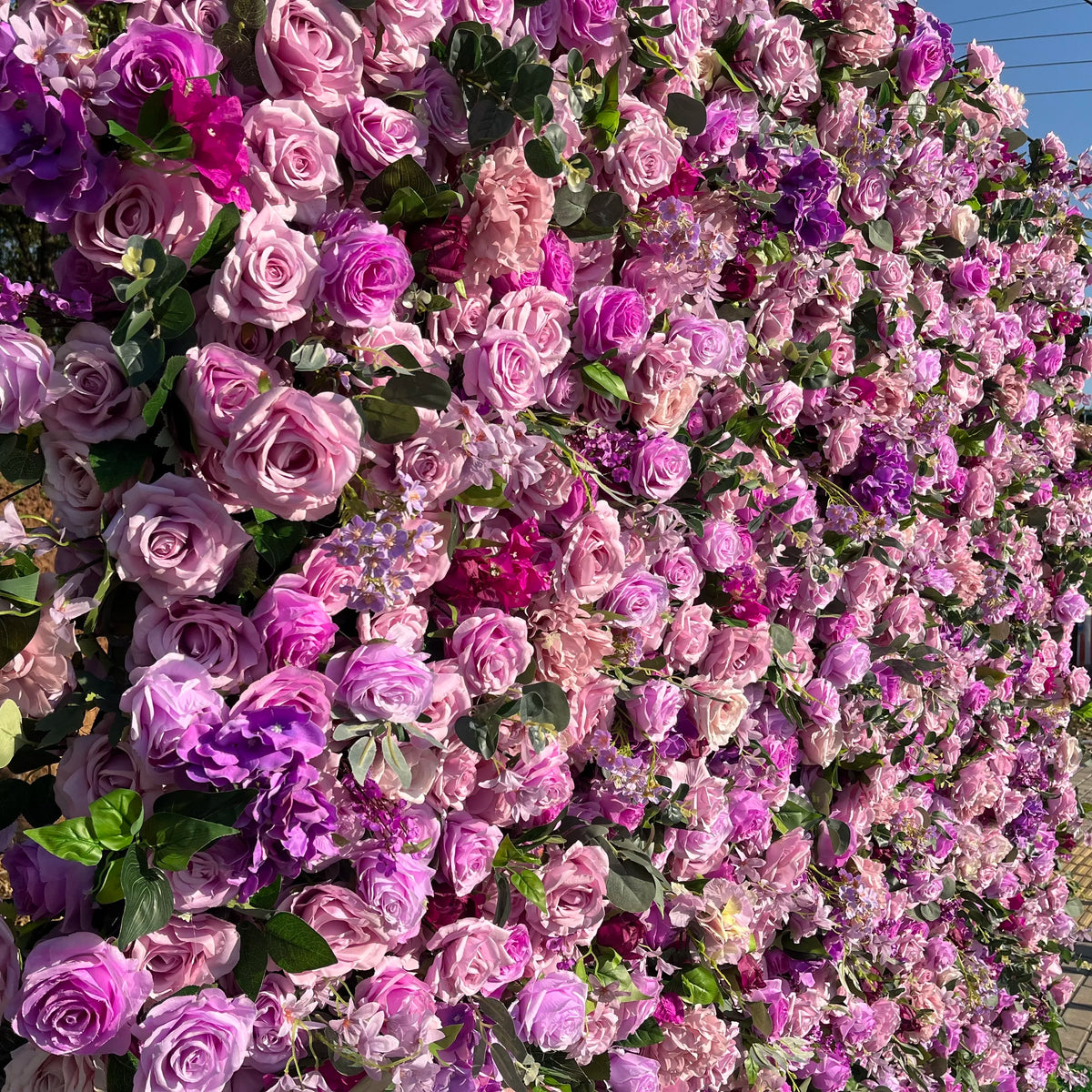 SPR Factory Wholesale Silk Fabric Flower Wall Panel Rose Hydrangea with Greenery for Wedding Hotel Birthday Backdrop Decor