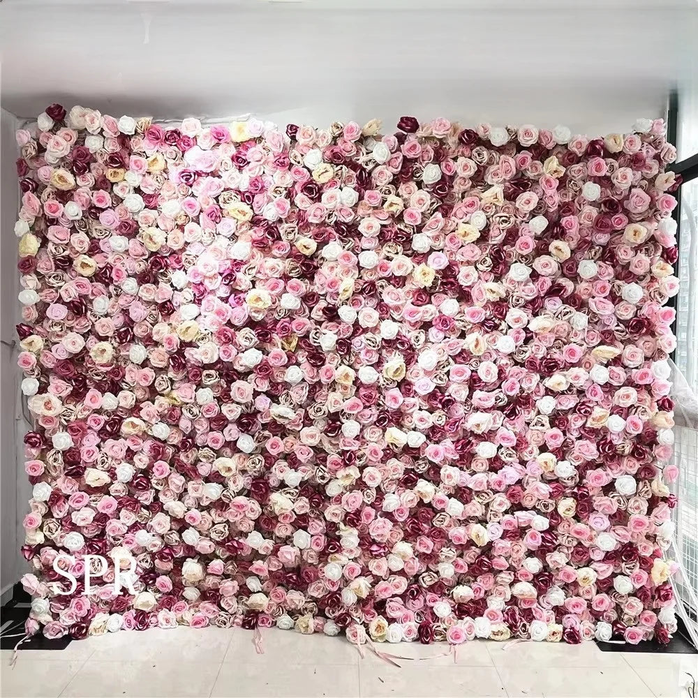 SPR High Quality Bridesmaids Bouquet Camellia Rose Silk Fabric Decorative Flower Home Decoration Wedding Event Flower Wall Peony