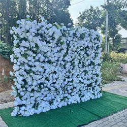 SPR New Designs 7D Artificial Bridal Bouquet Decorative Flower Wall Panels for Indoor Home Wedding Backdrop Decor - SPR-FW23717-15