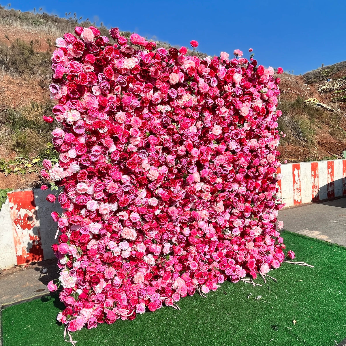 SPR Realistic Artificial Flower Wall Panels High Quality White Silk Roses for Wedding Backdrop and Christmas Events