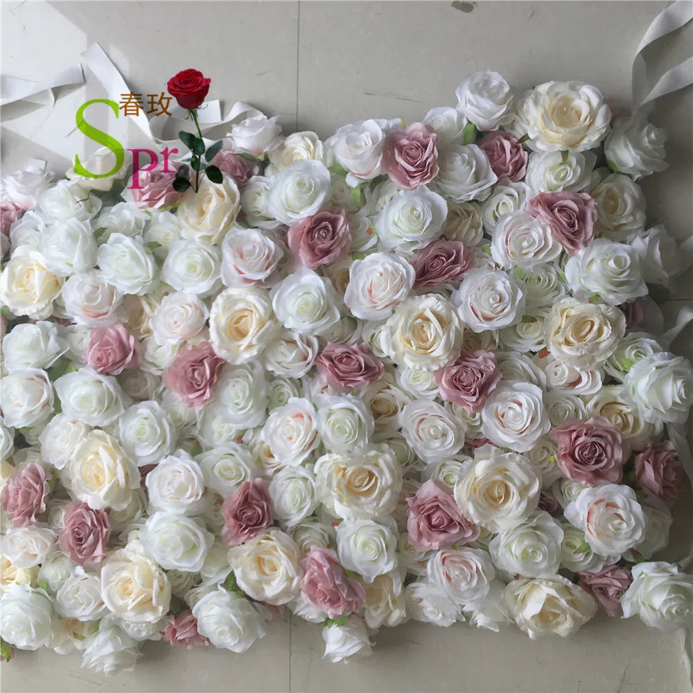SPR Bridal Bouquet Wedding Silk Artificial Flower Roses Bohemian Wall Decoration Panel