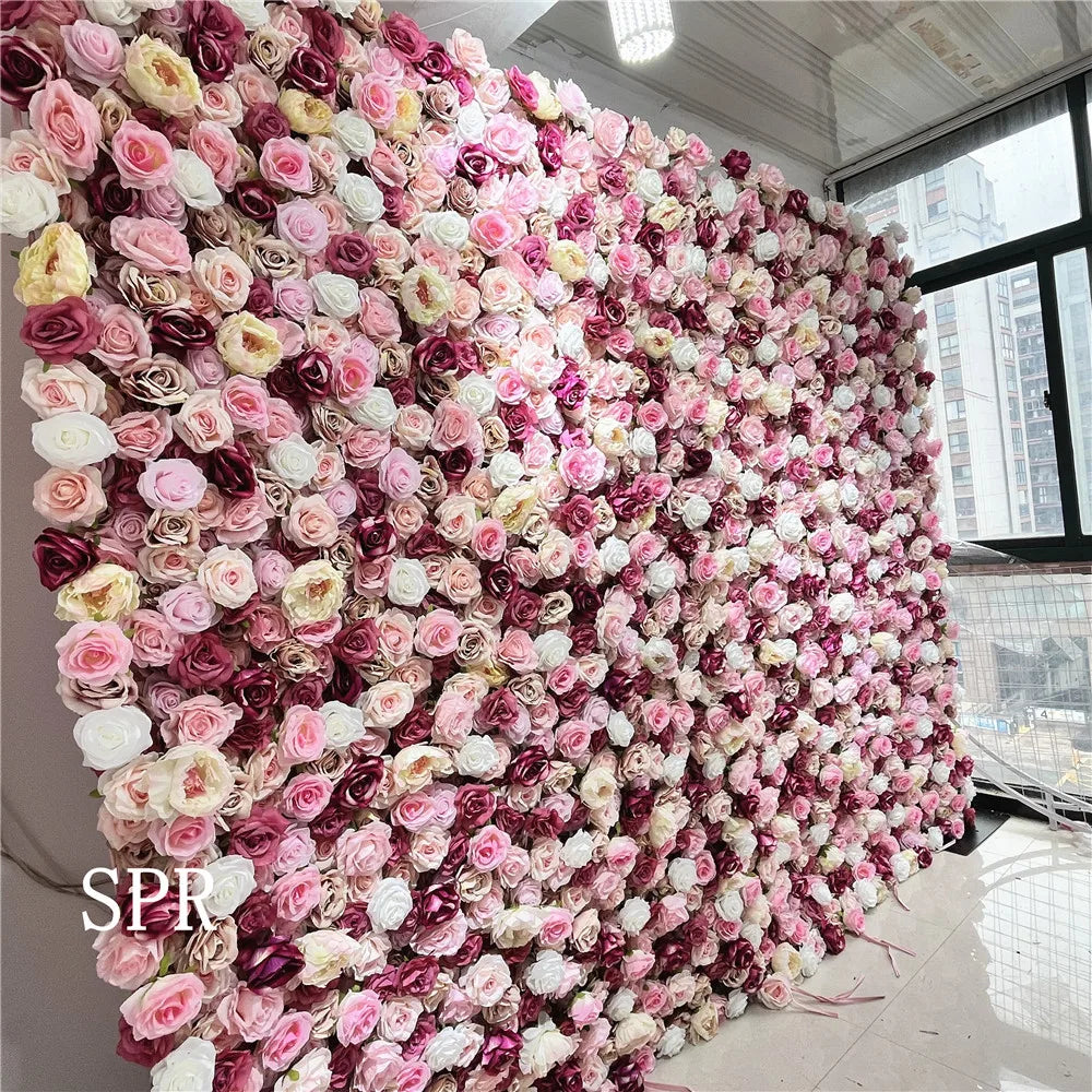 SPR High Quality Bridesmaids Bouquet Camellia Rose Silk Fabric Decorative Flower Home Decoration Wedding Event Flower Wall Peony