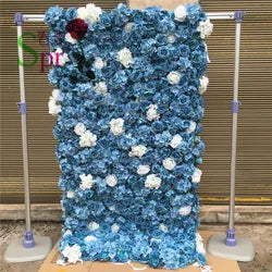 SPR Free Shipping 30pcs/set Ombre Wedding Occasion Artificial Rose Flower Wall Backdrop Factory Sales - SPR-FW2098-13
