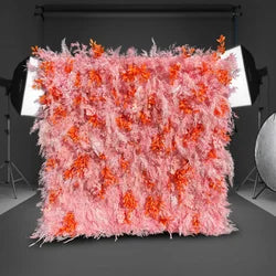 SPR Luxury Wedding Decoration Handmade Wholesale 7D Purple Pink Rose Flower Panel Backdrop Artificial Silk Flower Wall for Sale - SPR-FW221217-1