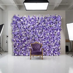 SPR Artificial Silk Flower Mat for Wedding Christmas Chinese New Year Wall Decoration Backdrop Panel Rose Flower Wall Bohemian - SPR-FW241030-15