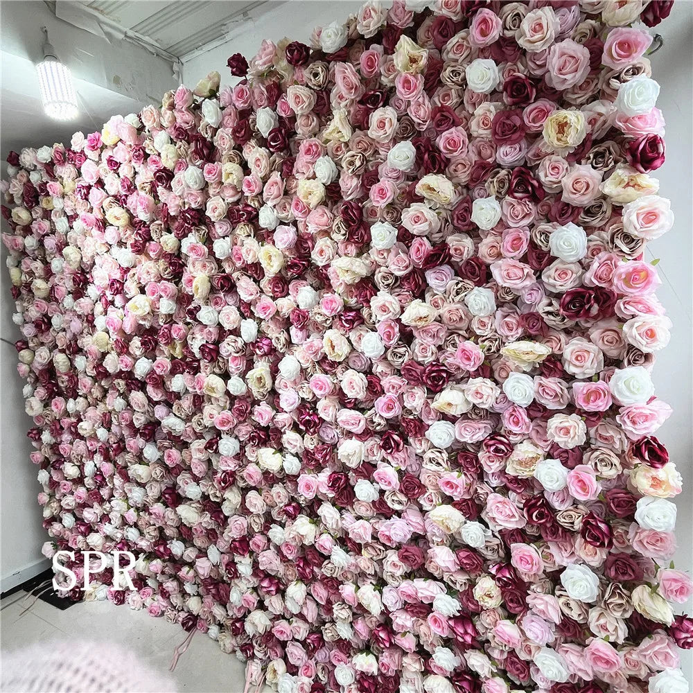 SPR High Quality Bridesmaids Bouquet Camellia Rose Silk Fabric Decorative Flower Home Decoration Wedding Event Flower Wall Peony
