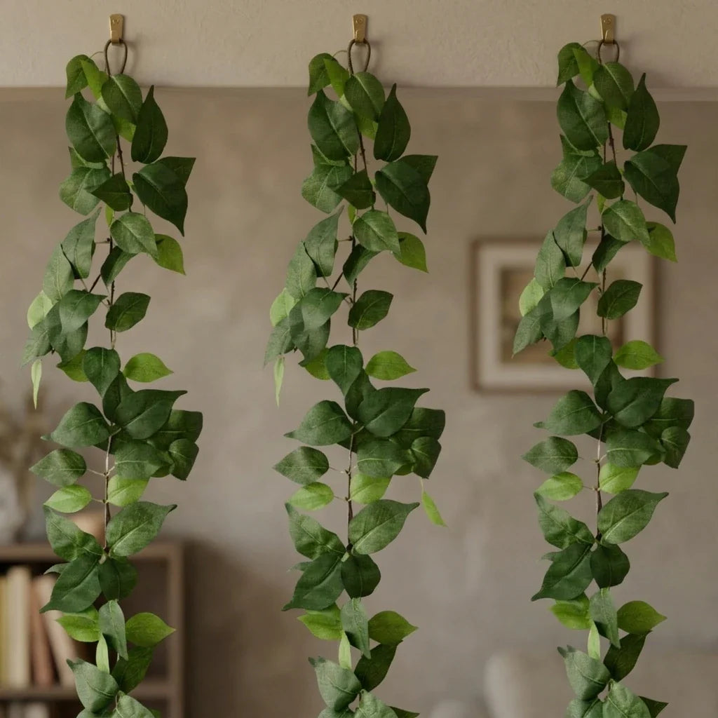 Artificial Vines Kit 71" Silk Eucalyptus Ivy Garland Natural Odorless Greenery Hanging Plant Wedding Party Decor Indoor