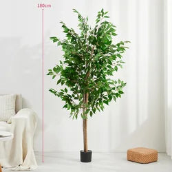 SPR Artificial Laurel Topiary Tree Set of 2 Realistic Leaves Twisted Trunk with Plastic Pot for Home Garden Patio Decor - 2 ft to 3 ft / Blue