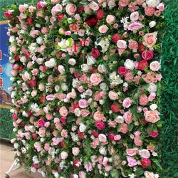 SPR Hot Selling Artificial Decorative Flower Wall Panel for Wedding Party Birthday Decor Backdrop Wall - 1*1M(3.28*3.28ft) / SPR-FW2148-3