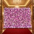 SPR Decorative Roll up Artificial Silk Rose Flower Wall Backdrop Panel for Wedding Party Birthday Hotel Decoration