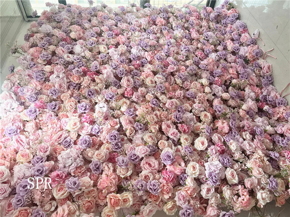 SPR Bridesmaids Bouquet High Quality Birthday Party Valentine's Day Artificial Flower Wall Silk Rose Panels for Wedding Backdrop