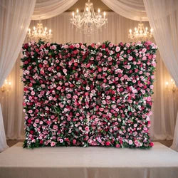 SPR 5D Silk Artificial Flowers Wedding Decoration Party Restaurant Wedding Wall Flower Decoration Grass Artificial Flower Wall - SPR-FW22726-11