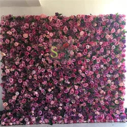 SPR Bridal Bouquet Newest Design Wedding Decoration 7D Effect Cloth Back Roll Mix Color Rose Green Plant Flower Wall - SPR-FW211126-1