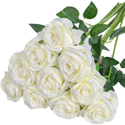 Wholesale Red Artificial Silk Roses Bouquet Long Stems Bridal Floral for Wedding Mother's Day Home Table Centerpiece Decor - 50CM(19.69in) / Black